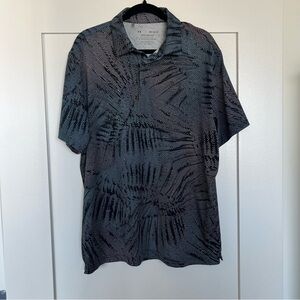 Under Armour Black and Gray Patterned Polo Shirt